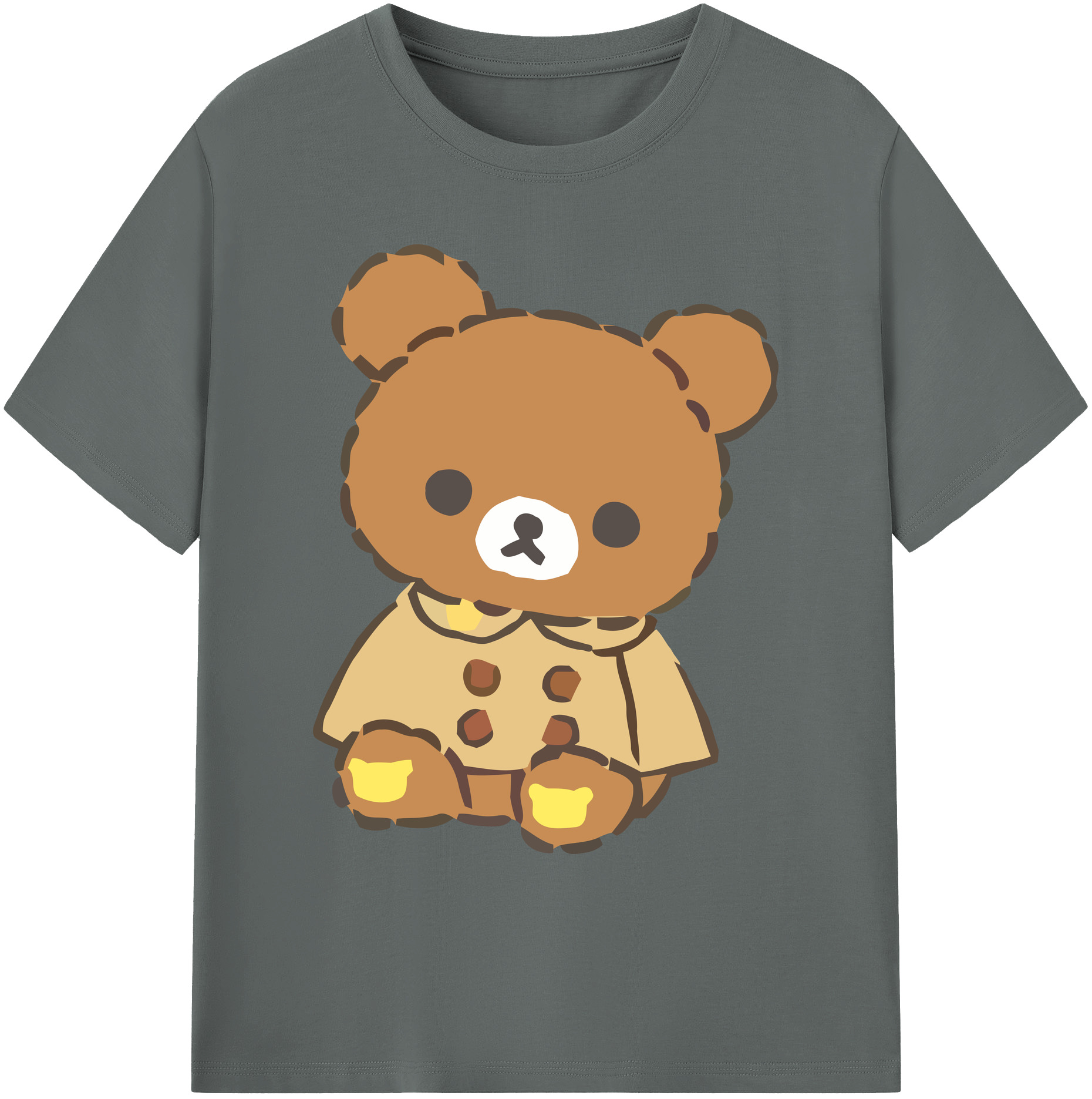 （画像用） リラックマ リラックマ キイロイトリ Rilakkuma Korilakkuma Kiiroitori 綿100％ メンズ半袖Tシャツ｜肌触りやわらか＆通気性